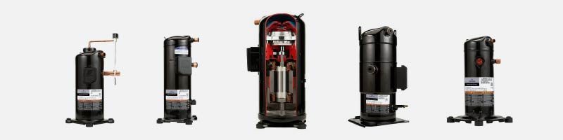 องค์ประกอบของ คอมเพรสเซอร์สโครลชนิดปิดสนิท (Scroll)