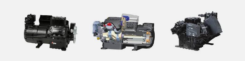 องค์ประกอบของ คอมเพรสเซอร์ชนิดกึ่งปิดสนิท (Semi-Hermetic Compressor)