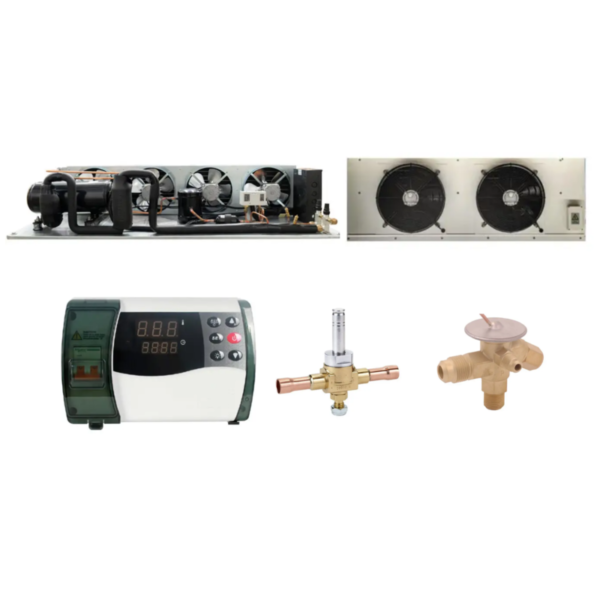 MAXCOOL ชุดคอยล์ร้อน-คอยล์เย็น สำหรับห้องเย็น (Horizontal Rotary Condensing Unit + Evaporator + Valve + Control Box) Medium Temperature