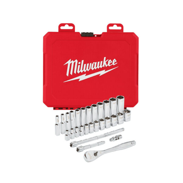 MILWAUKEE ชุดประแจบล็อก 1/4" 28 ชิ้น (48-22-9504)