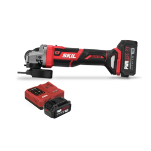 SKIL เครื่องเจียรไร้สาย ขนาด 4 นิ้ว 20 โวลต์ รุ่น AG2907SE20 พร้อมแบตเตอรี่ 4 แอมป์อาว 2 ก้อน + แท่นชาร์จ(Rapid Charger) 1 เครื่อง