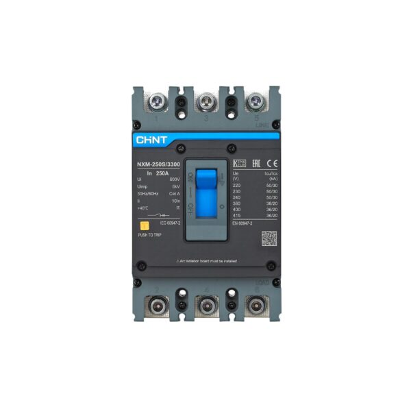CHINT โมลด์เคสเซอร์กิตเบรกเกอร์ (MCCB) รุ่น NXM-250S/3300 250AF (36kA) พิกัดไฟ 160A-250A - Image 2