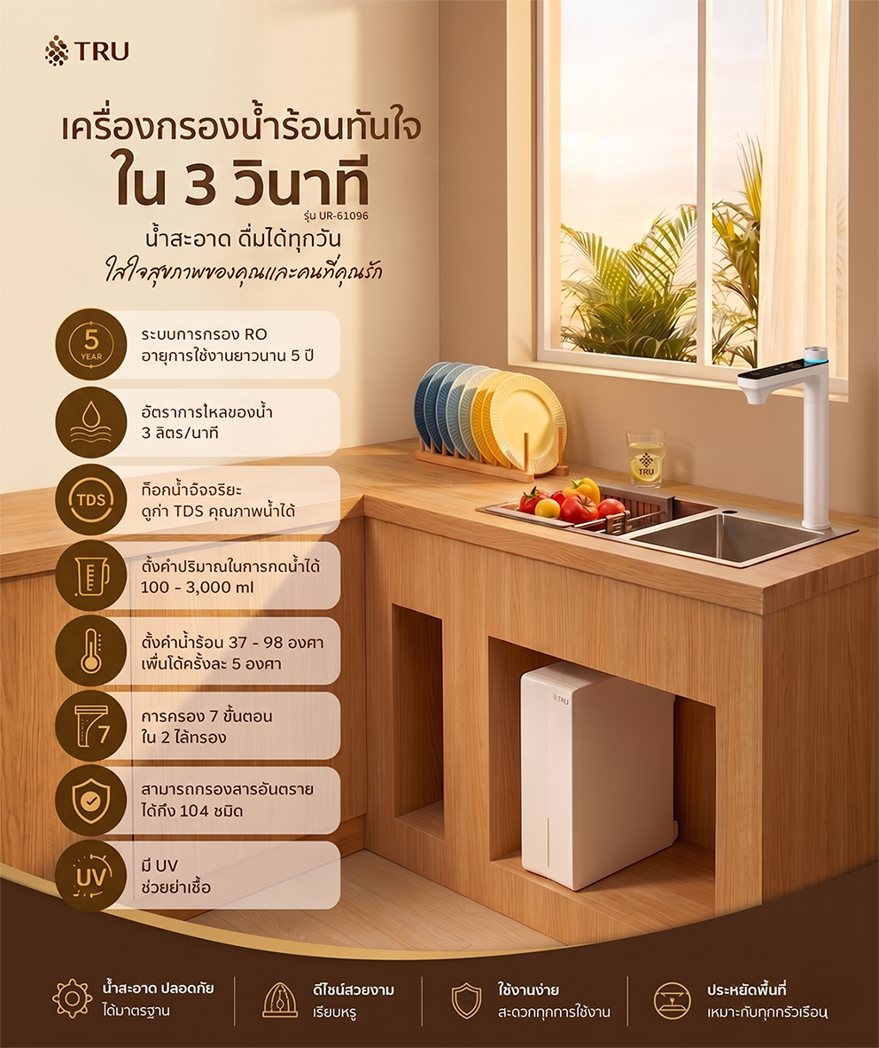 TRU เครื่องกรองน้ำ รุ่น UR-61096